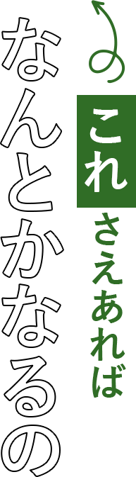 これさえあればなんとかなるの