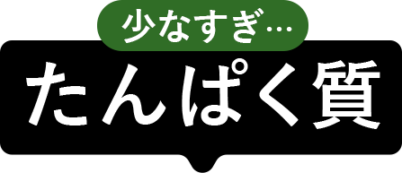 少なすぎ…たんぱく質