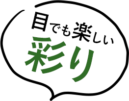 目でも楽しい彩り