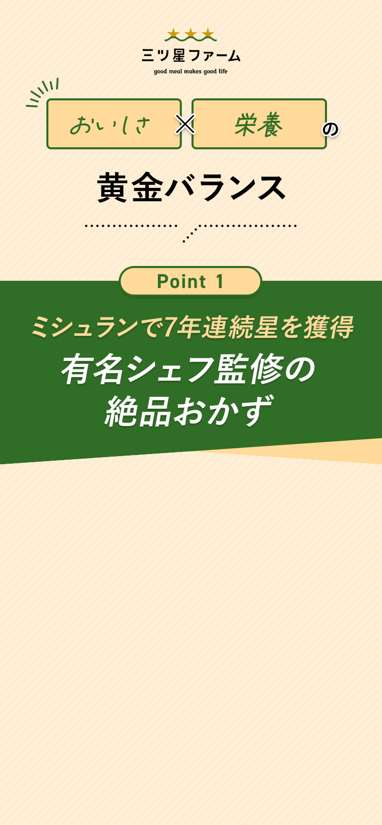 でも、三ツ星ファームの 冷凍おかずは違うんです！