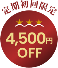 初回特別4500円OFF