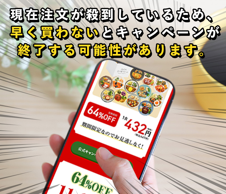 現在注文が殺到しているため、早く買わないとキャンペーンが終了する可能性があります。