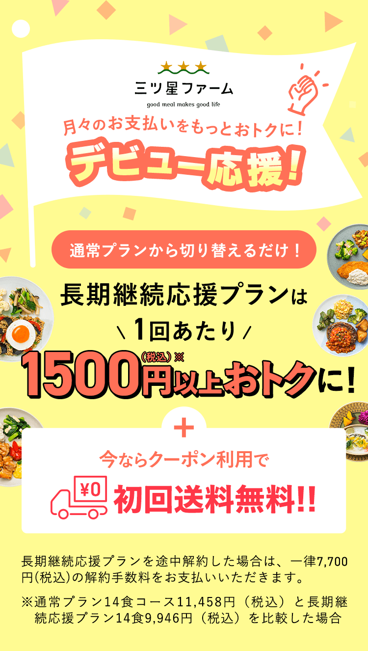 月々のお支払いをもっとおトクに！デビュー応援!