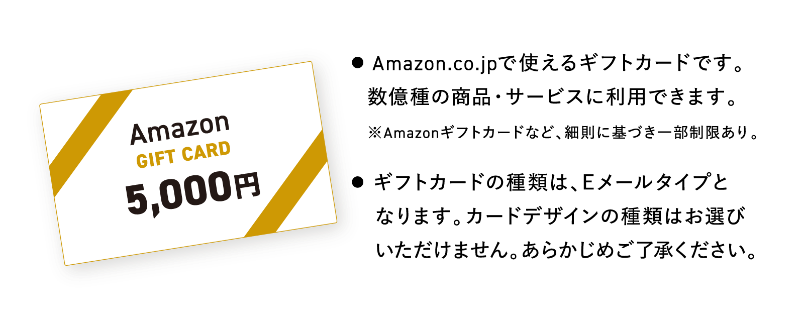 Amazon.co.jpで使えるギフトカードです…