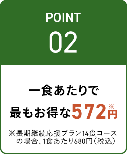 一食あたりで 最もお得な548円