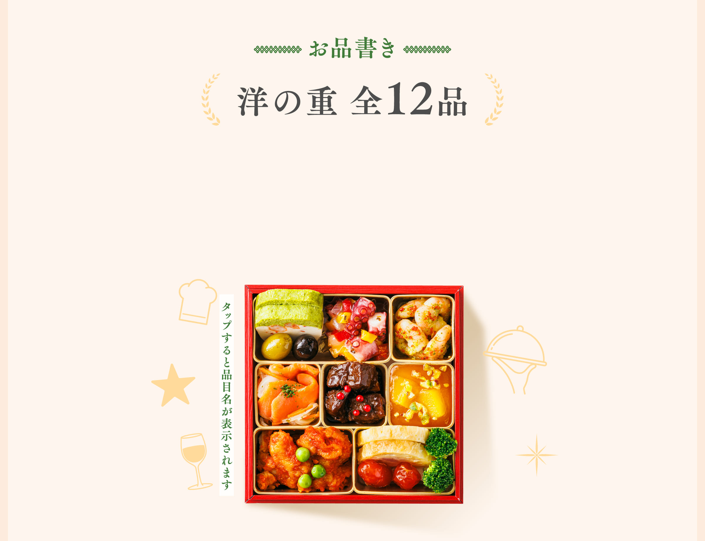 洋の重 全12品